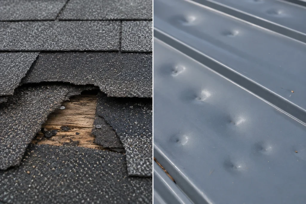 How to Identify Hail Damage by Roof Type 2